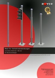 Mast für Verkehrsanwendungen - Royer Signaltechnik GmbH