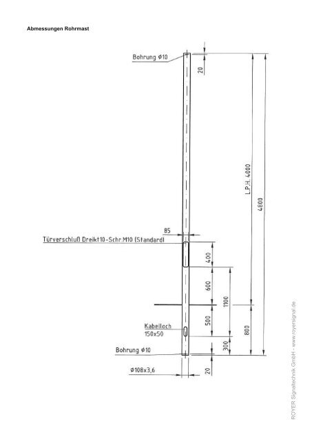 Mast für Verkehrsanwendungen - Royer Signaltechnik GmbH