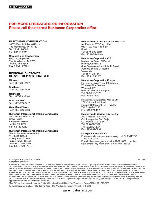 JEFFSOL® alkylene carbonates comparative solvents ... - Huntsman