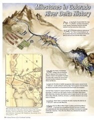 Milestones in Colorado River Delta History - Southwest Hydrology