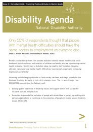 PDF (97kb) - Disability Agenda 6 - The National Disability Authority