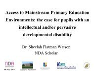 Presentation by Dr. Flatman Watson to NDA 6th May 2010