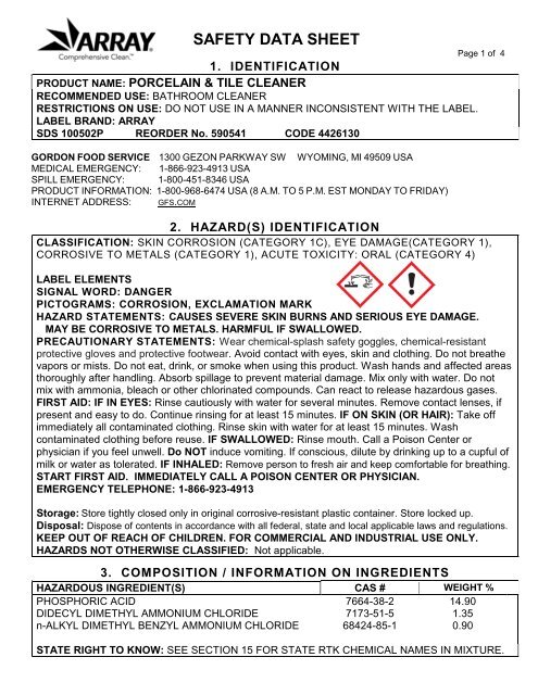 Material Safety Data Sheet