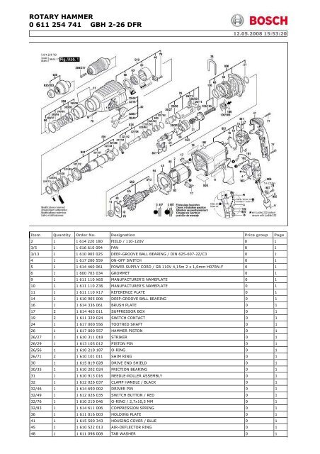 Bosch - GBH2-26DFR - Rotary Hammer Drill with SDS Plus