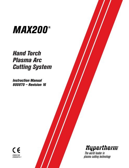 20' Replacement Plasma Torch For Powermax 350, 380 – Fits Hypertherm Parts (Nozzle, Electrode, Etc)