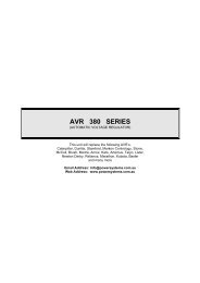 avr 380 series - Power Drive Systems Generator Automatic Voltage ...