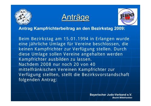 Protokoll zum Bezirkstag 2009