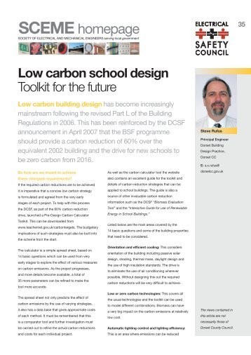 Low Carbon School Design: Toolkit for the future - Public ...