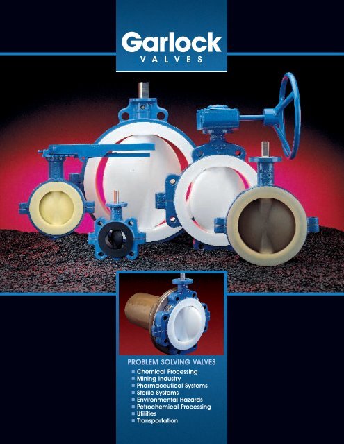 GAR-SEAL® Butterfly Valve for Control, Throttling and Shut-off Duties in the Pharmaceutical Industry - from Stallings Industries Inc. - leaders in fluid sealing product distribution worldwide