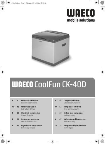 Waeco CoolFun CK40 compression cooler - Camperlands