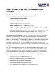 Critical Thinking Assessment Report 12/13 AY