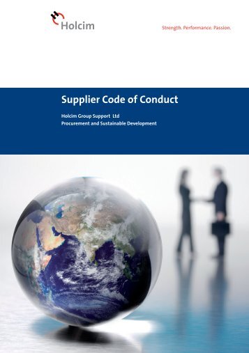 Holcim Group Supplier Code of Conduct (PDF, 500KB)