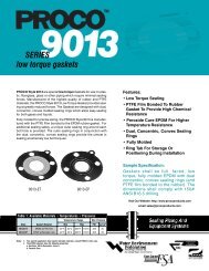 SERIES low torque gaskets - Proco Products, Inc.