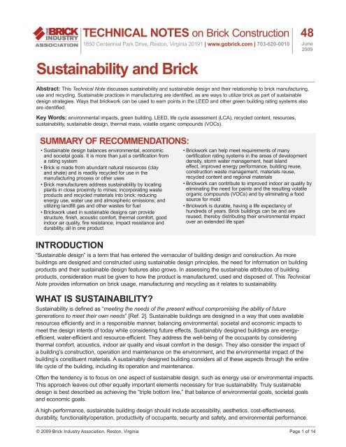 Sustainability and Brick.pdf - General Shale