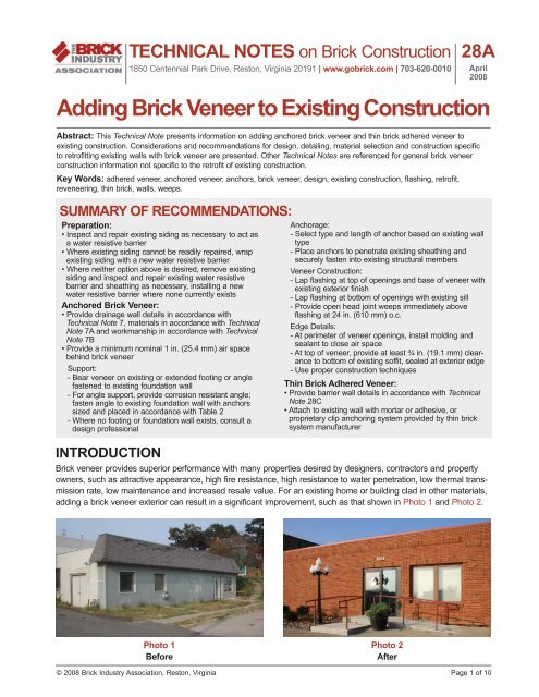 Adding Brick Veneer To Existing Construction Essroctech Adding Brick Veneer To Existing Construction Essroctech