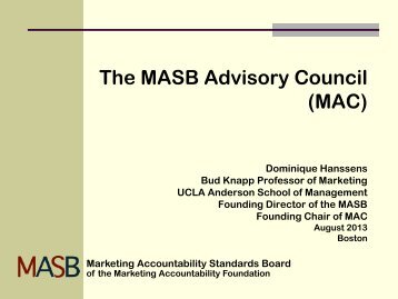 Advisory Council Meeting | Mike Hanssens, UCLA - MASB