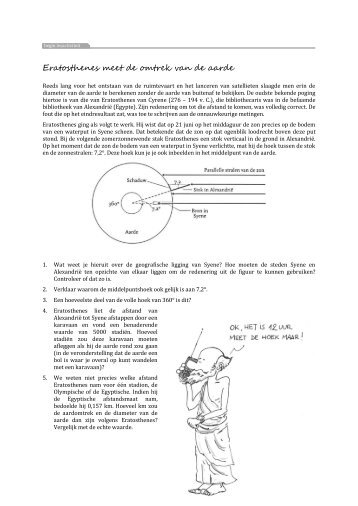 Eratosthenes meet de omtrek van de aarde