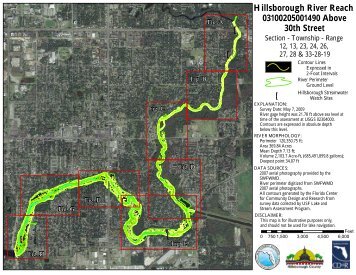 Hillsborough River Bathymetry Map at Riverhills Park