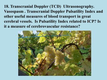 18. Transcranial Doppler (TCD) Ultrasonography. Vasospasm ...