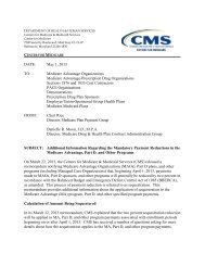 CMS guidance to Medicare Advantage plans on implementation of ...