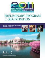 Preliminary Program registration - Renal Physicians Association