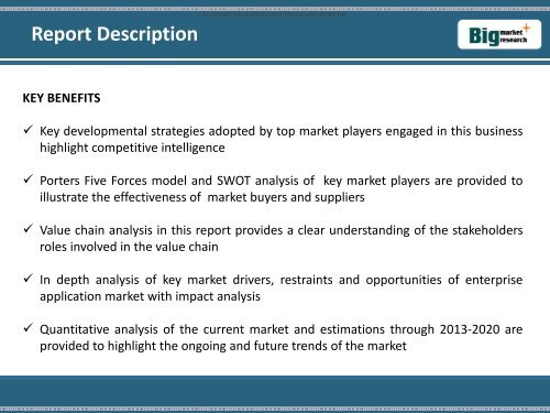 SWOT analysis of Enterprise Application Key Market Players 2013-2020