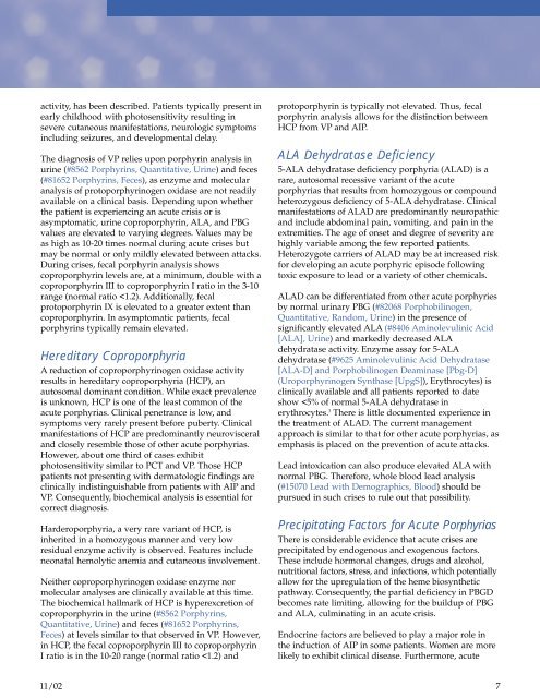 The Challenges Of Testing For And Diagnosing Porphyrias