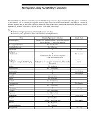 Therapeutic Drug Monitoring Collection - Mayo Medical Laboratories