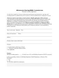 Minnesota Boxing/MMA Commission - Minnesota Office of ...