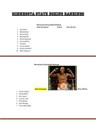 minnesota state boxing rankings - Minnesota Office of Combative ...