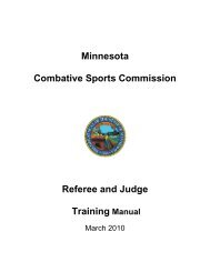 MMA Officials Handbook - Minnesota Office of Combative Sports