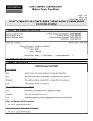 DOW CORNING CORPORATION Material Safety Data Sheet ...