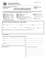 WI Individual Background Check Form - Minnesota Office of ...
