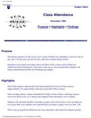 Class Attendance - Student Affairs