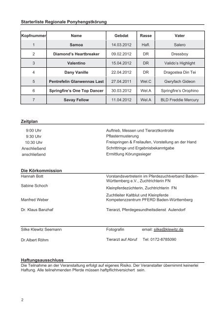 Ponykörung & Freilaufwettbewerb 2015