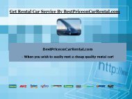 Get Rental Car Service By BestPriceonCarRental.com