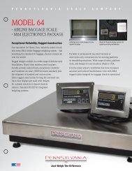 M64 Airline Baggage Scales - Pennsylvania Scale Company