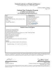 REVISED AND UPDATED NTEP CERTIFICATION (6/2009) #97 ...