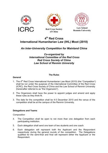 4 Red Cross International Humanitarian Law (IHL) Moot (2010)