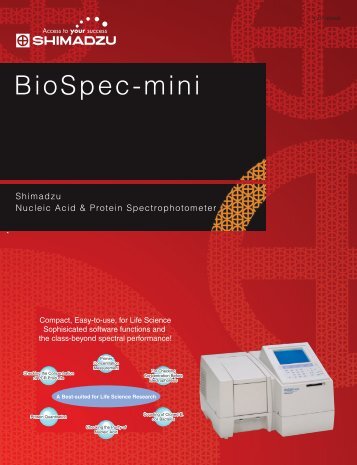 BioSpec-mini - Shimadzu Scientific Instruments