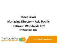 Steve Lewis Managing Director â Asia Pacific UniGroup Worldwide ...
