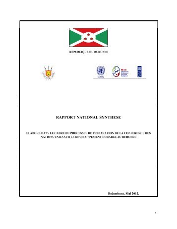 rapport national synthese - United Nations Sustainable Development