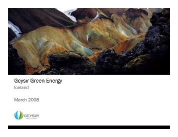 Geysir Green Energy - United Nations Sustainable Development
