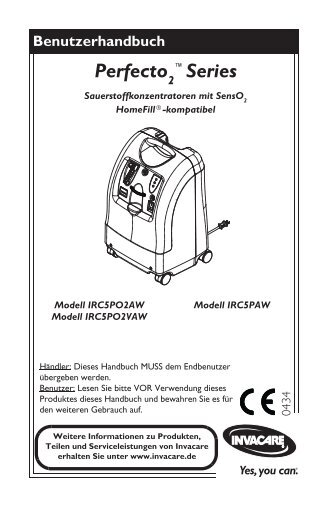 Download Bedienungsanleitung Sauerstoffkonzentrator Invacare ...