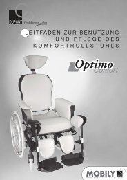 leitfaden zur benutzung und pflege des komfortrollstuhls optimo ...