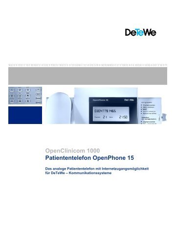 Patiententelefon OpenPhone 15 OpenClinicom 1000