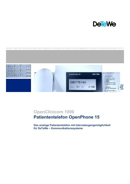 Patiententelefon OpenPhone 15 OpenClinicom 1000