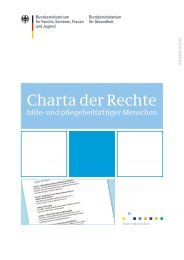 Die Charta der Rechte hilfe- und pflegebedürftiger Menschen