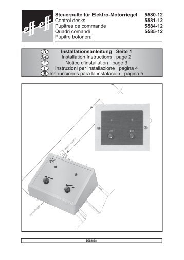 Steuerpulte fÃ¼r Elektro-Motorriegel Control desks Pupitres de ... - Ikon