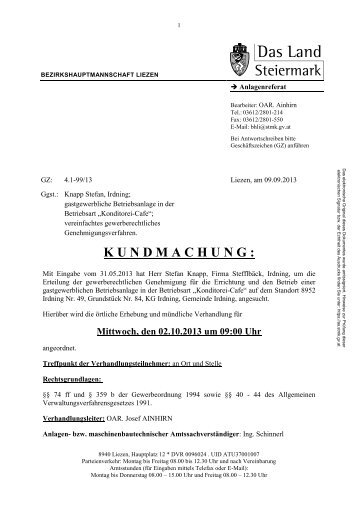 Kundmachung - BH Liezen